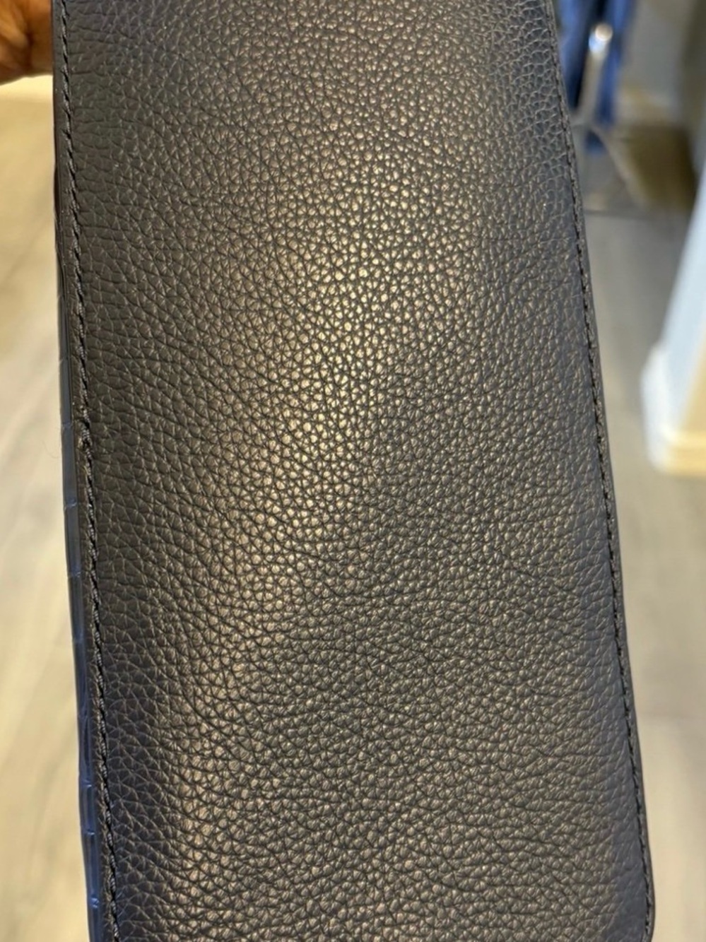 Brighton Blue Croc-Embossed Patent Leather Shoulder Bag - Picture 5 of 5
